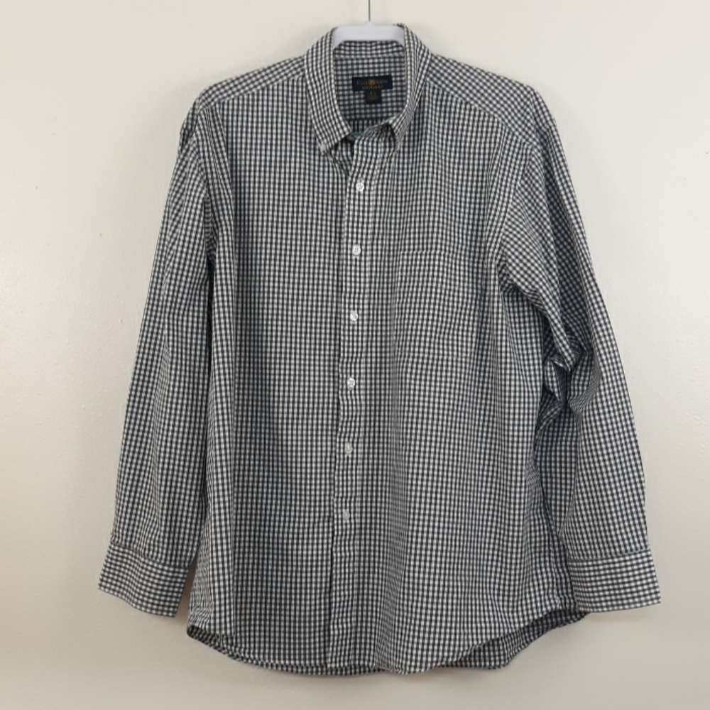 Men's Club Room Plaid Longsleeve Shirt sz. 17 1/2